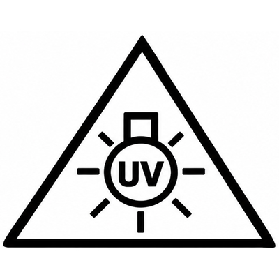 Warning ultraviolet radiation symbol