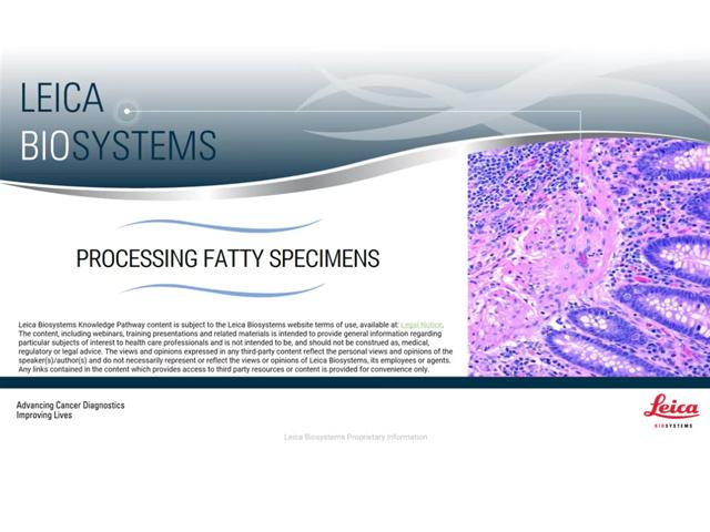 Processing Fatty Specimens