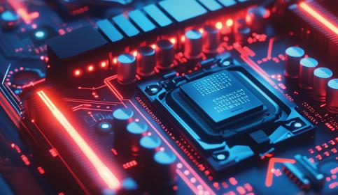 neon motherboard background