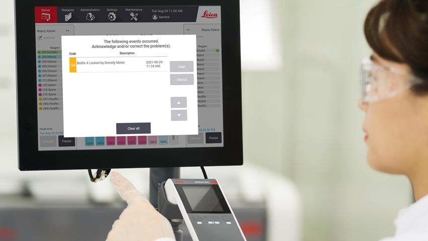 HistoCore PEGASUS Plus Reagent Monitoring Helps Protecting The Tissue